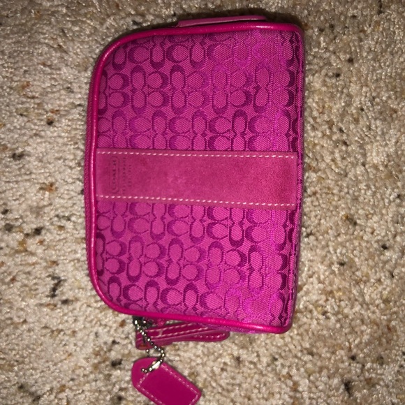 COACH PINK CANVAS⚡️ TOTE BAG AND COIN PURSE SET - Picture 8 of 11